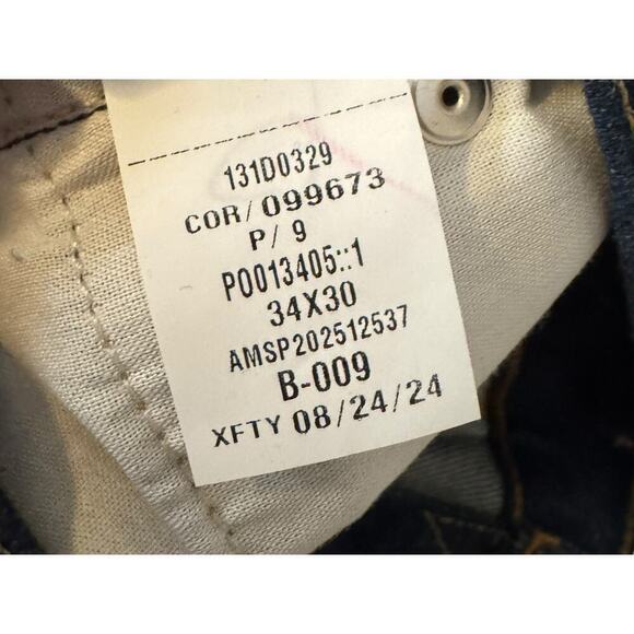 ABERCROMBIE AND FITCH Vintage Stretch Baggy Jeans Men’s 34 X 26 Dark Raw Hems - Picture 9 of 10